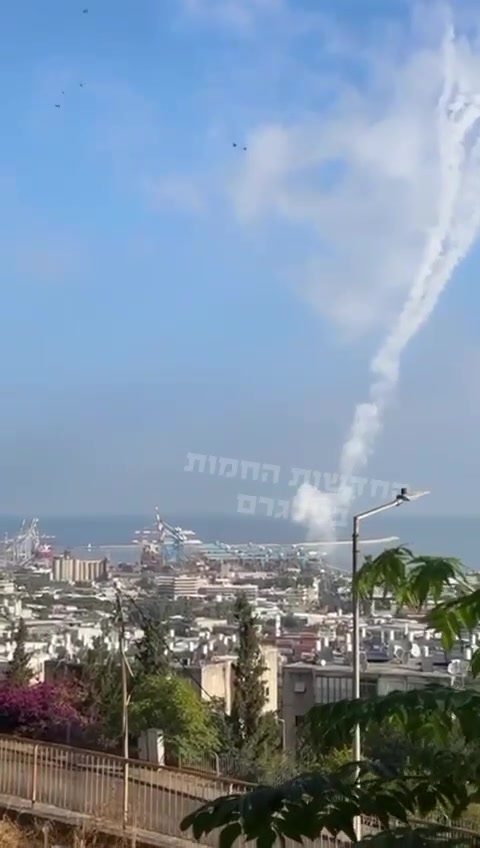 Emergency forces ruled out  any impacts in Haifa, the smoke was seen rising from 1 of the neighborhoods is smoke from an Iron Dome battery that launched interceptors near the port, the smoke drifted above a residential neighborhood creating a false impression that an impact occurred