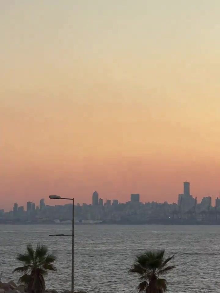 Smoke plume over Beirut from airstrike