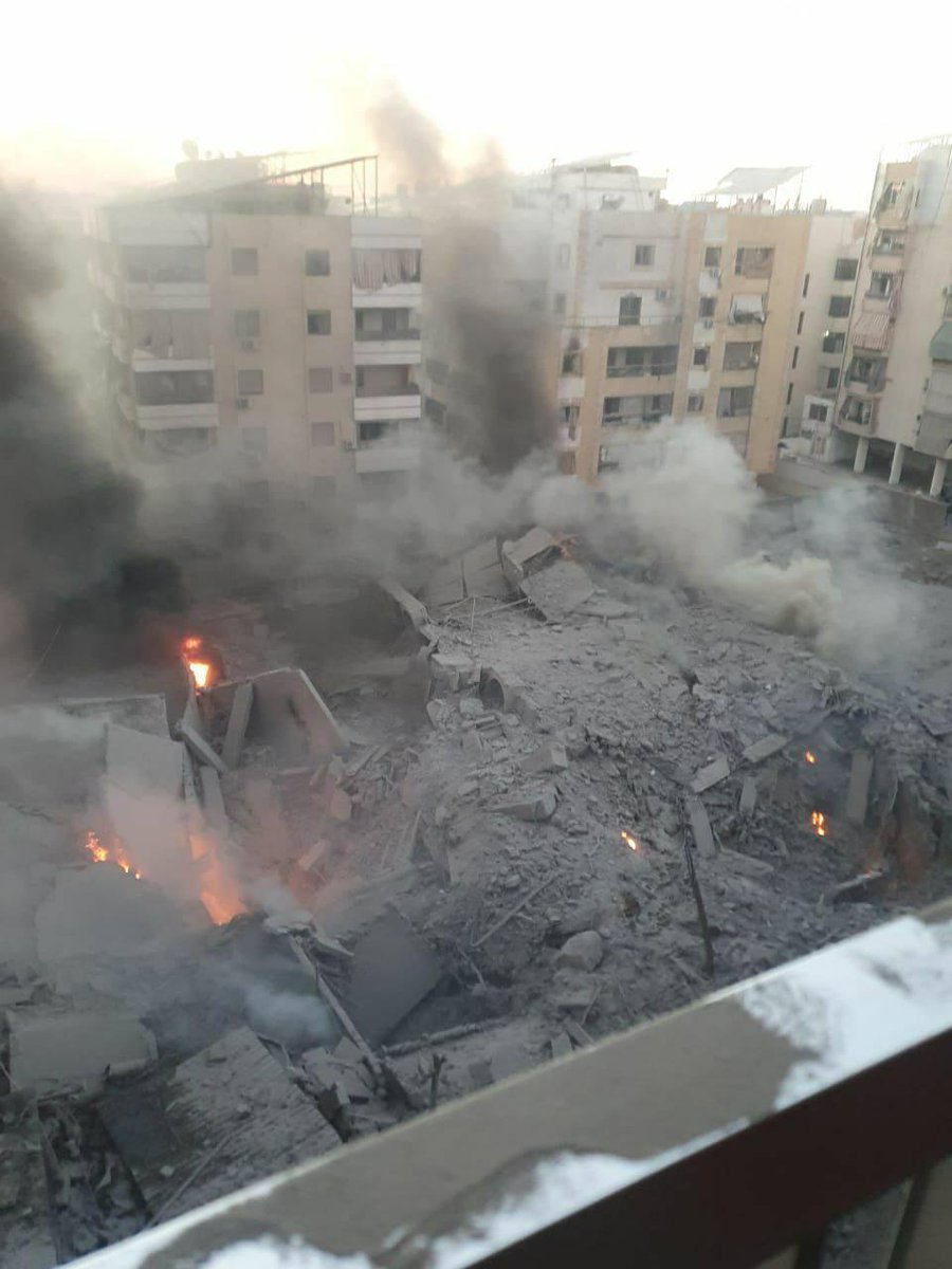 The aftermath of the Israeli army strike on Beirut