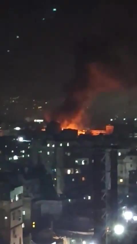 Israeli bombing of the suburb of Beirut and the state of panic among citizens as dawn approaches