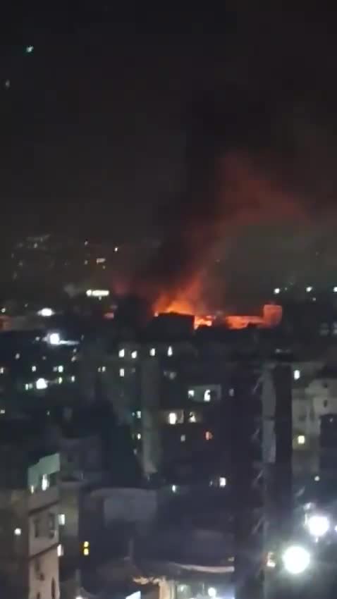 Israeli bombing of the suburb of Beirut and the state of panic among citizens as dawn approaches