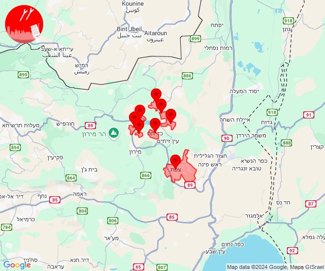 Le Hezbollah a tiré une nouvelle série de roquettes vers la région de Safed