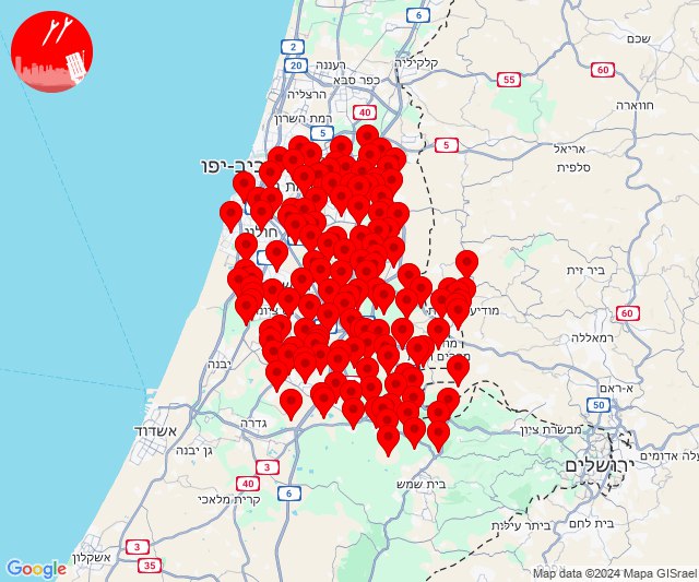 Raketenalarm-Sirenen ertönen im Raum Tel Aviv