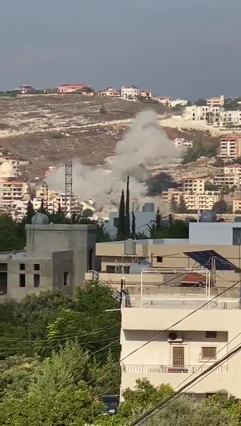 Sidon yakınlarındaki Ayn el-Delb'de düzenlenen baskınlar sonrası yıkım