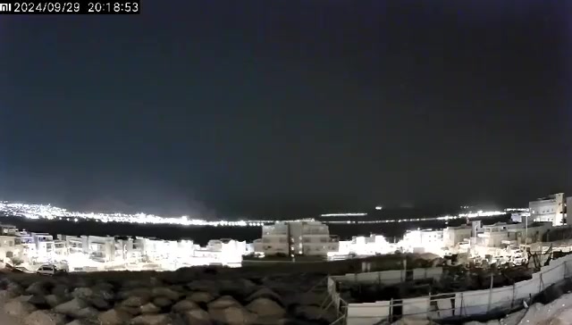 Imagens mostrando o momento em que um drone lançado pelas forças apoiadas pelo Irã no Iraque esta noite contra a cidade de Eilat, no sul de Israel, foi interceptado pela Marinha israelense