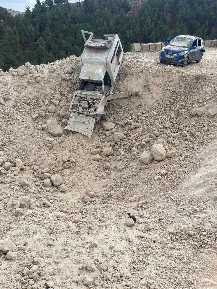 İsrail'in Al Tufah Al-Saqi Yolu'ndaki hava saldırısının sonuçları - Kokba