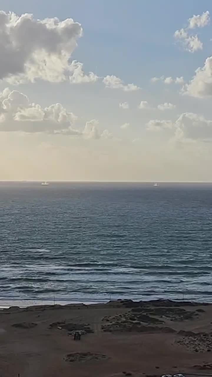 Impactos en el mar cerca de Netanya