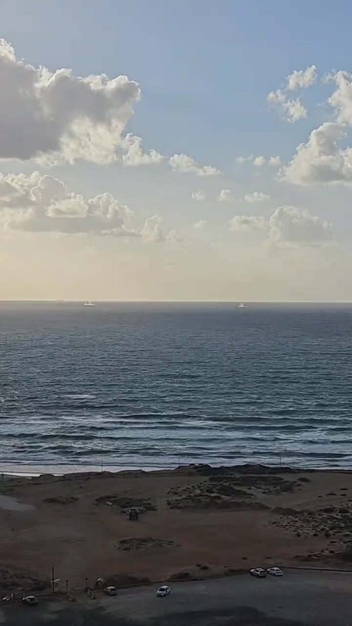 Impactos en el mar cerca de Netanya