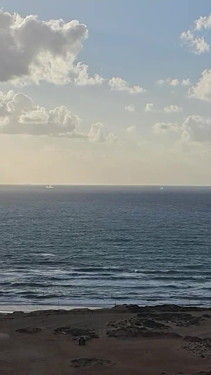 Impactos en el mar cerca de Netanya