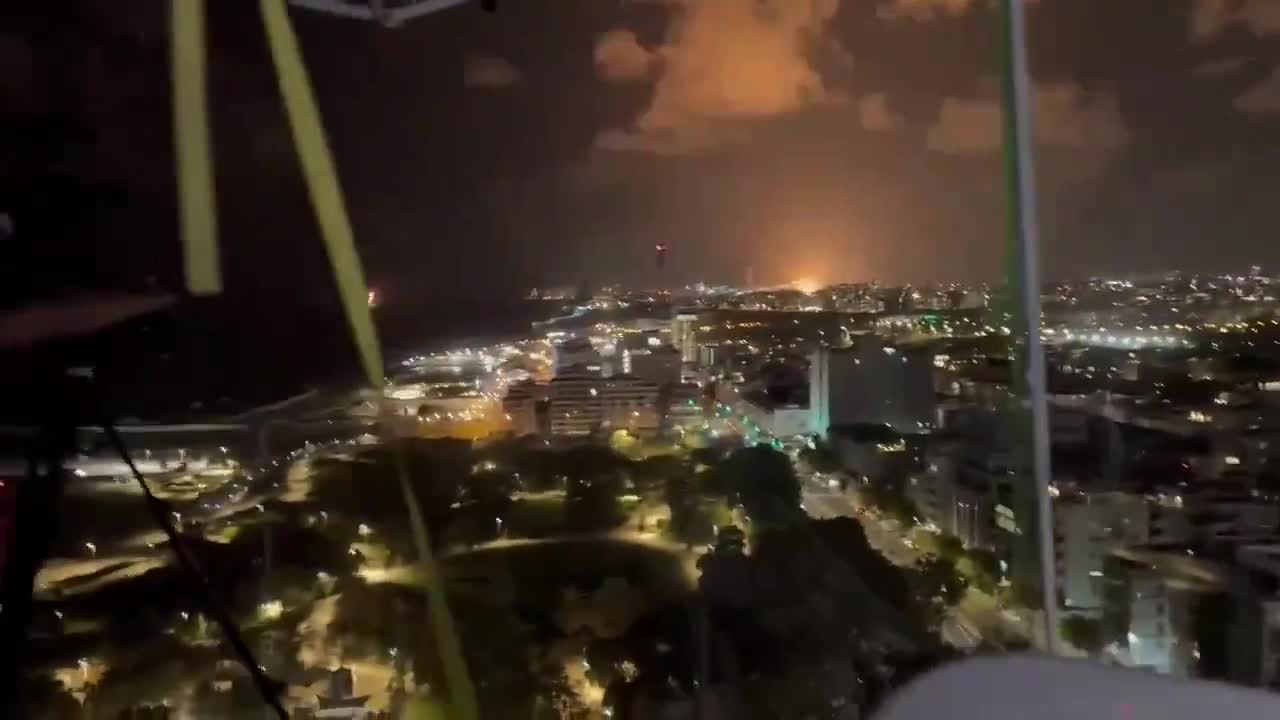 Iranian missiles clearly impacting in Tel Aviv