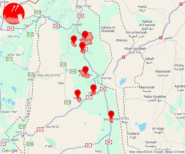 Alertas de drones en el norte del Golán