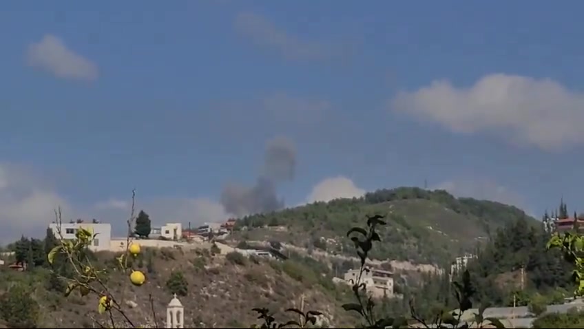 Ataque aéreo israelí sobre la ciudad de Al-Maaysra - Ftouh Keserwan (al sur de Biblos)