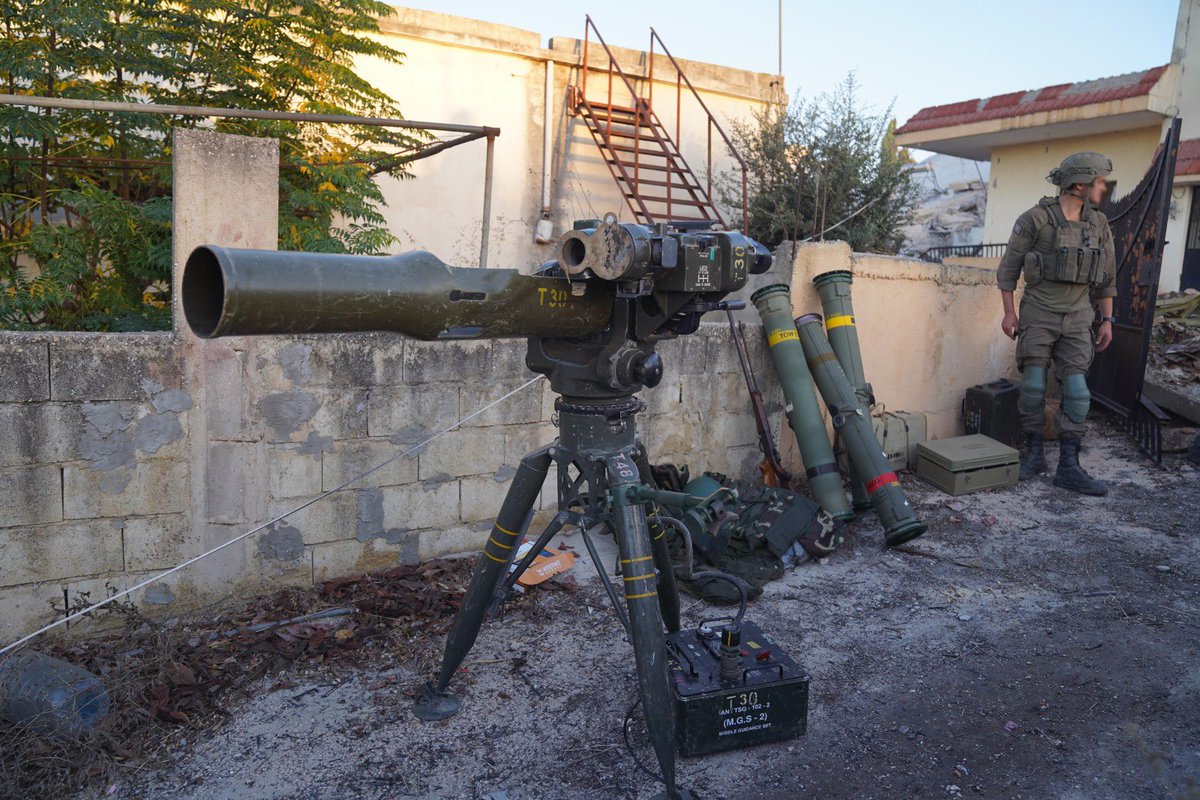 Israeli forces operating in southern Lebanon uncover dozens of combat equipment left behind by Hezbollah. The forces of the 188th Armored Brigade carried out gathered ground combat operations in southern Lebanon during the past few days, seized large amount of ammunition, including ATGMs and other missiles