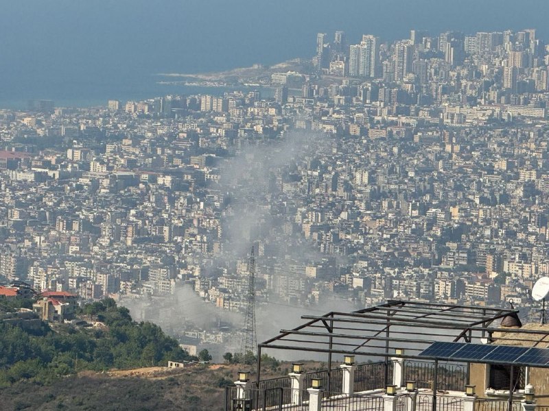 סצנות של הכוונת הישראלי האחרונה של חיל האוויר על הפרבר הדרומי