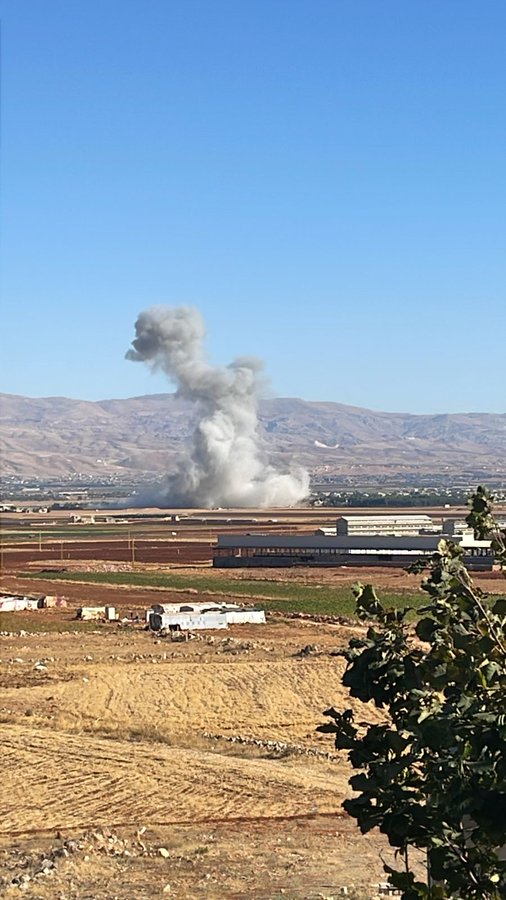 Israelische Kampfflugzeuge greifen Boday westlich von Baalbek an