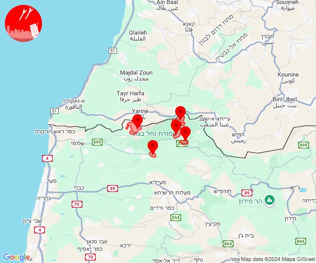 Er werden raketten afgevuurd op het gebied Arab Al-Aramshe