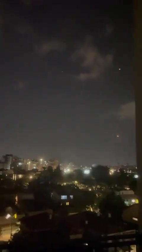 Hezbollah rockets intercepted over Tel Aviv. Video: A27