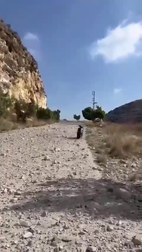 Israeli raid cutting off a road between the towns of Zrarieh and Tayr Falsay, south of Lebanon