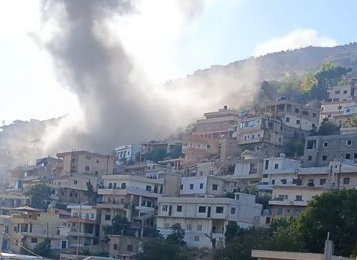 Israeli air force launched 6 raids on the town of Shebaa, south Lebanon