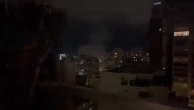 The impact right behind Achrafieh. The missile/ missiles targeted a building outside southern suburbs of Beirut