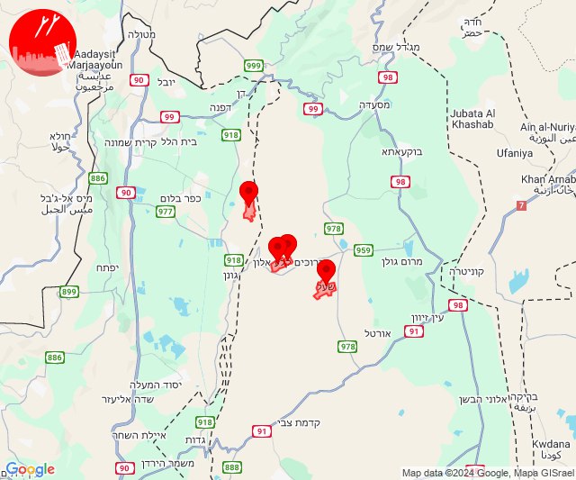 Waarschuwingen in Noord-Golan