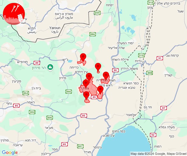 Nowe rakiety lecą w kierunku Safedu