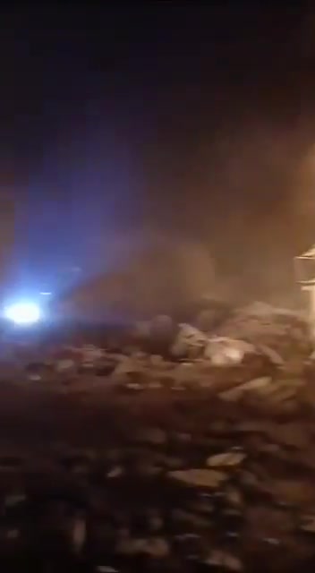 A circulating video of one of the raids that targeted the town of Qana