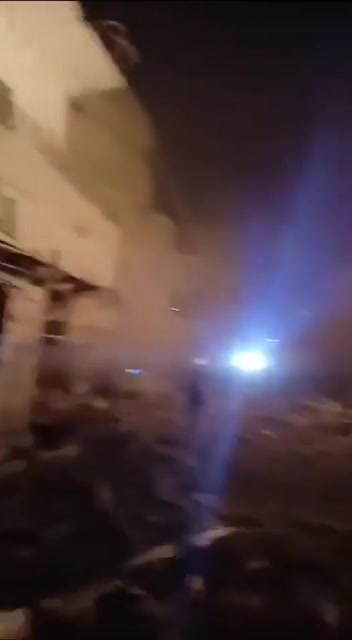 A circulating video of one of the raids that targeted the town of Qana