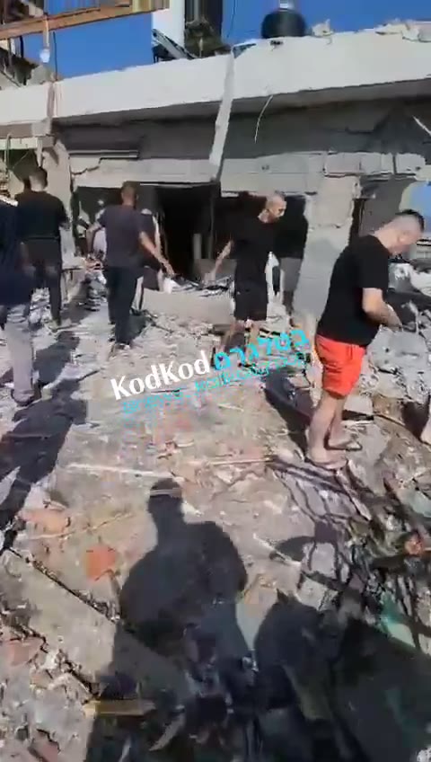 Destruction in Majd Al Kurum near Karmiel as result of Hezbollah rocket strike