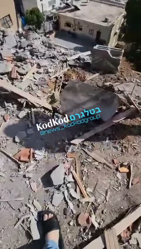 Destruction in Majd Al Kurum near Karmiel as result of Hezbollah rocket strike