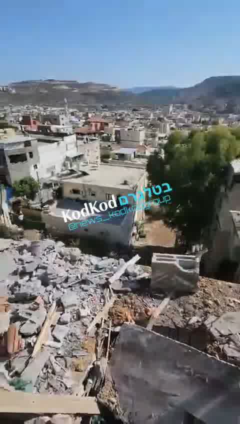 Destruction in Majd Al Kurum near Karmiel as result of Hezbollah rocket strike