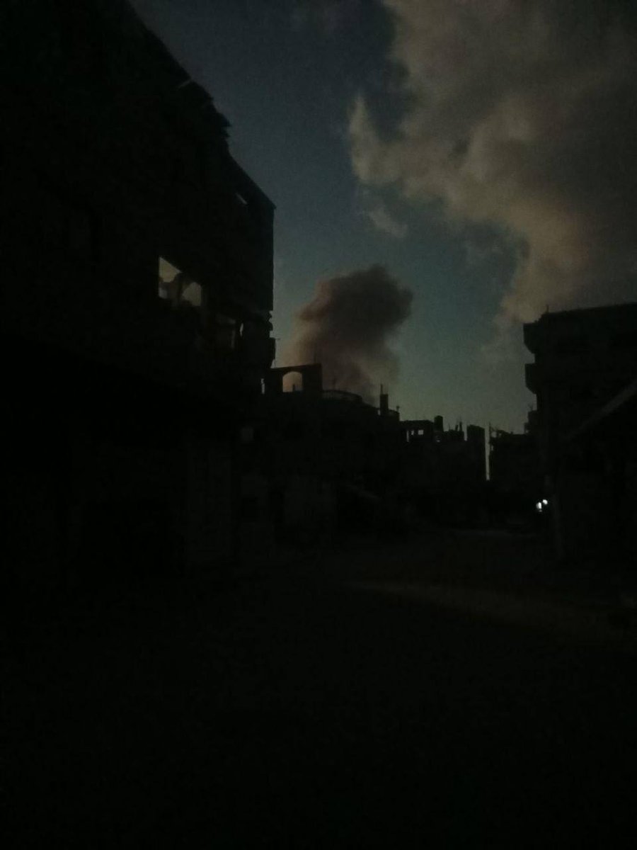 Air force launches violent raids on Block 12 in Al-Bureij camp in central Gaza Strip