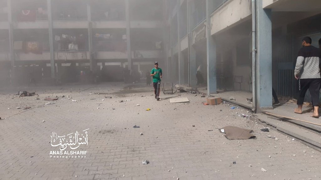 10 dead and wounded in an Israeli raid targeting Asmaa School in Al-Shati Camp, west of Gaza City