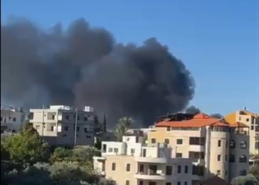 Lebanese National Agency: Photos on social media of a fire near Al-Maounat Hospital in Jbeil are not of an Israeli raid