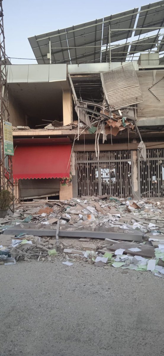 The raid that targeted the Qard Al-Hassan building in Aaqbiyeh Al-Bissarieh, south of Lebanon