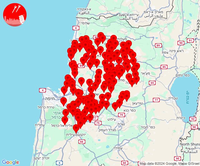 Raketen wurden in Richtung Qaryat abgefeuert, Gebiete östlich der Stadt Haifa