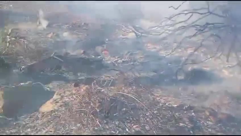 A fire near Umm Alfam from the last interception