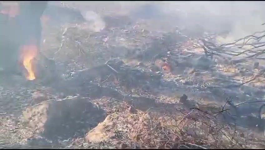 A fire near Umm Alfam from the last interception