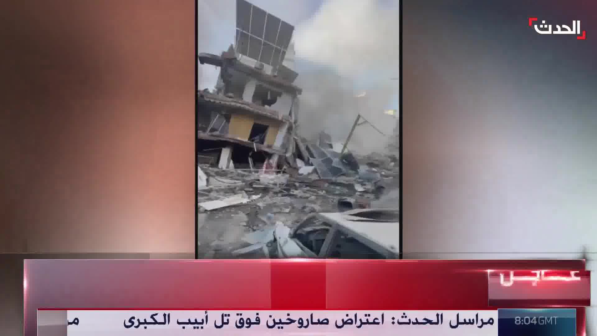 Massive destruction in the Al-Marija area in the southern suburb after 4 buildings were destroyed in Israeli raids Al-Marija