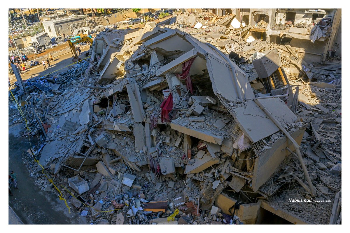 Scenes of destruction in the offices of Al-Qard Al-Hassan in the Al-Shiyah area, which was subjected to a violent Israeli raid two days ago. Lebanon