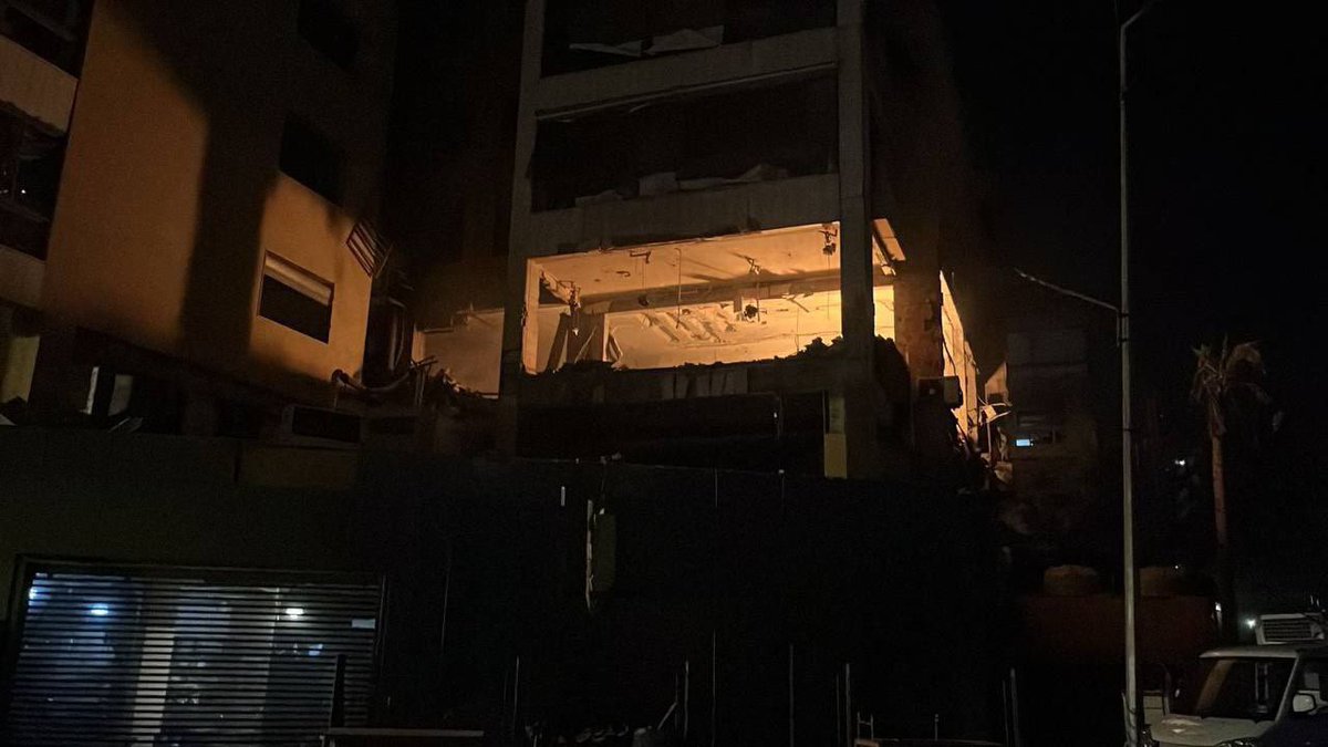 The Second Floor above a Supermarket near the Iranian Embassy in the Bir Hasan District of Beirut, was Targeted by an Israeli Airstrike