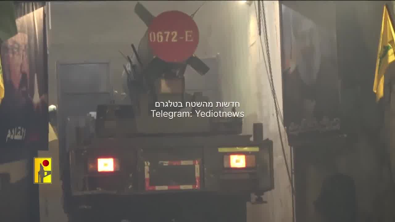 Hezbollah publishes documentation from the moment of launching a 'Kader 2' missile this morning towards the 8200 base in Gilil.