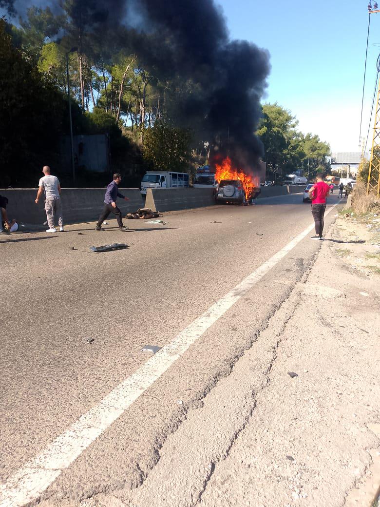 A car was targeted by a drone on the Dahr al-Wahsh road