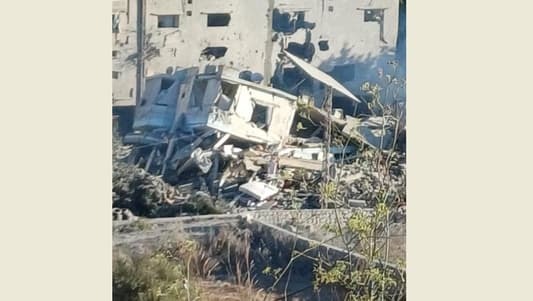 In the picture: An Israeli raid on the Marj Harouf-Zebdine area in Nabatieh led to the complete destruction of a building