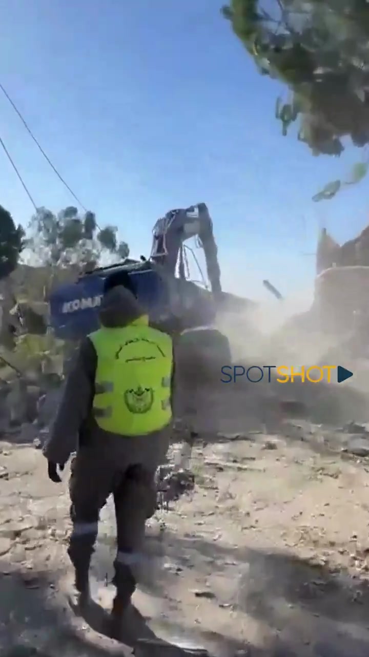 Israeli raid destroys a house in Al-Sawan neighborhood in Kafr Reman