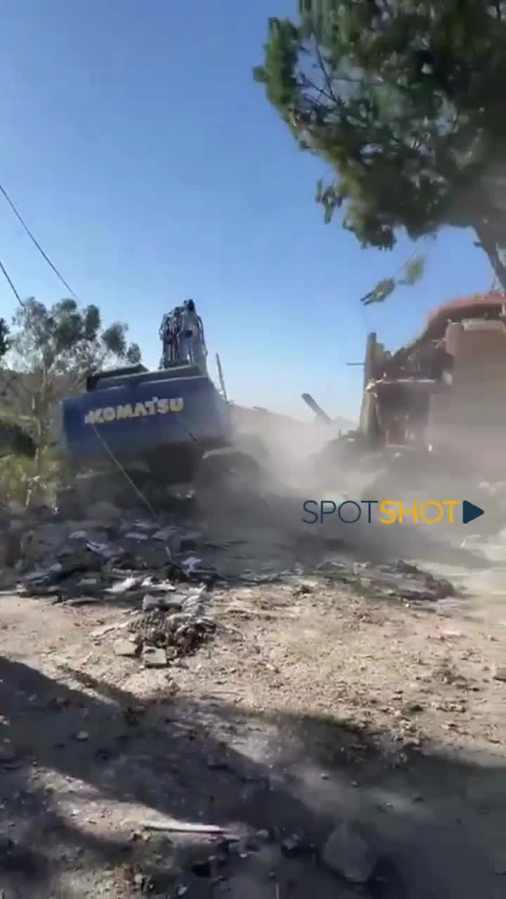 Israeli raid destroys a house in Al-Sawan neighborhood in Kafr Reman