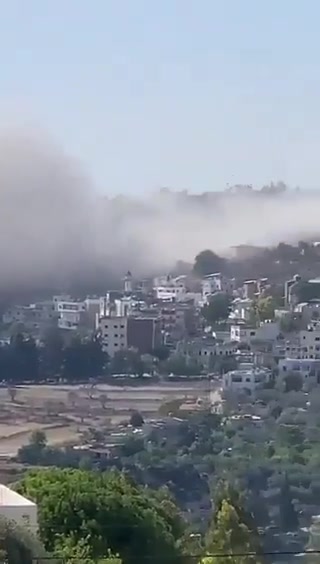 An Israeli raid on the center of the town of Tefahta in the Sidon district in southern Lebanon, killing six people from one family