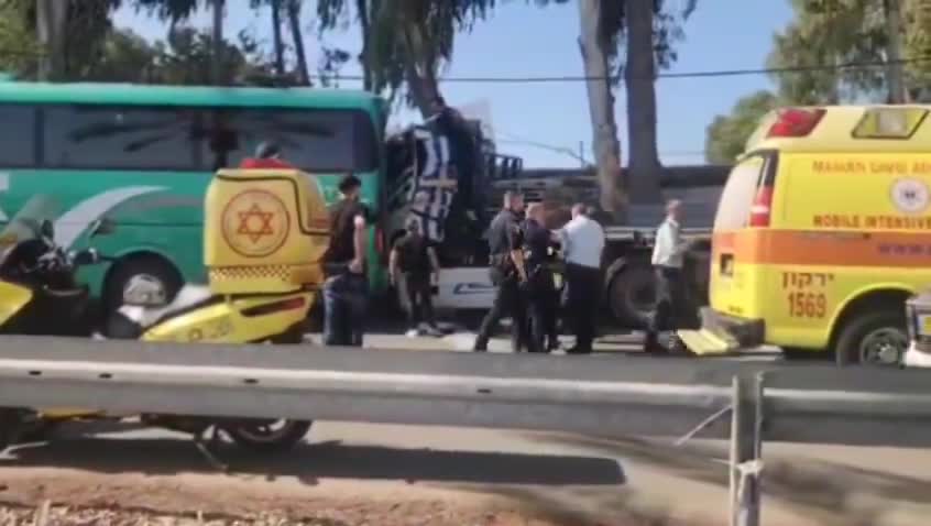 Truck hit a bus stop near Galilot, multiple casualties 