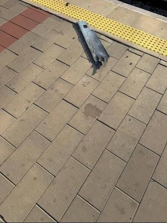 A drone launched from Lebanon impacted near Nahariya's train station a short while ago.  Shrapnel caused slight damage to one of the carriages.  The Israeli army says the incident is under further investigation