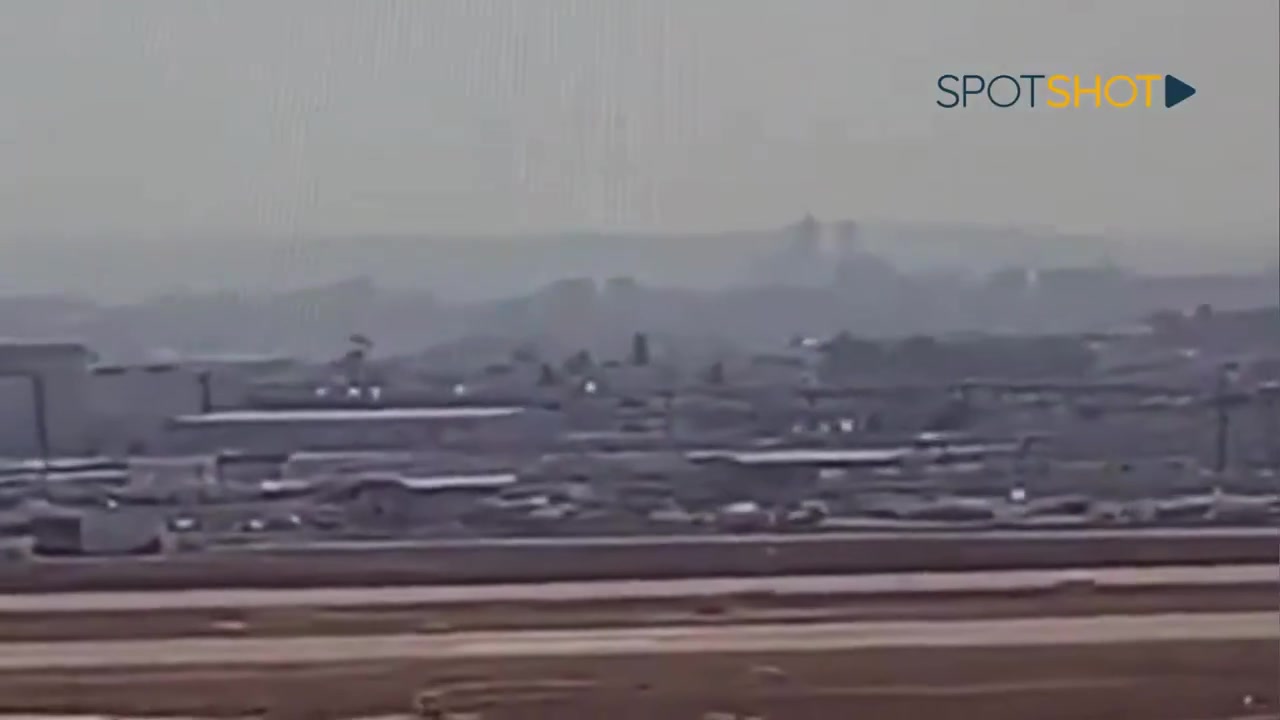 The moment the rocket fell inside Ben Gurion Airport in Tel Aviv